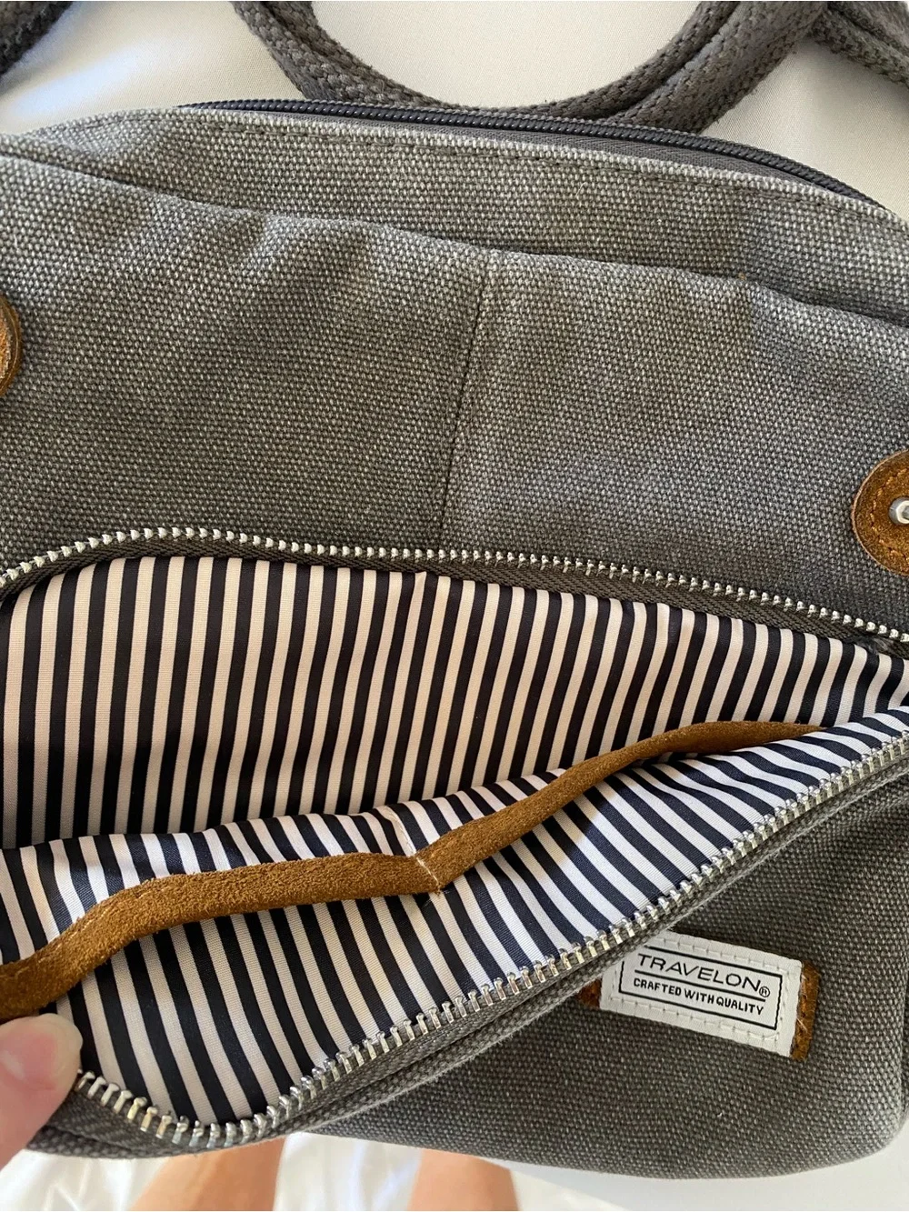 Travelon Anti-Theft Heritage Crossbody with 5-Point Anti-Theft Protection Sage